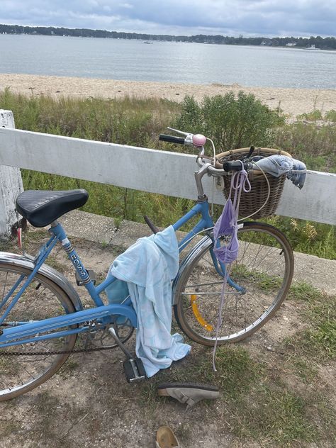 #beach #bike Biking On The Beach, Summer Bike Aesthetic, Beach Bike Ride Aesthetic, Bike Rides Aesthetics, Beach Bike Aesthetic, Bike On The Beach, Bike Riding Aesthetic, Beach Town Aesthetic, Beach Biking