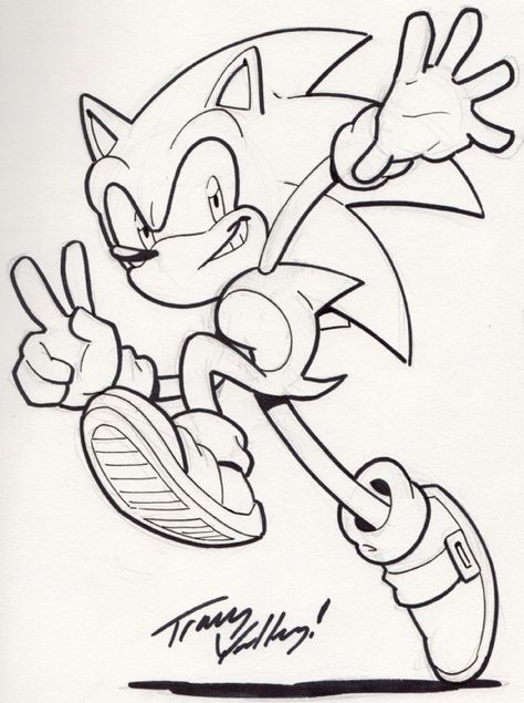 Tracy Yardley Sonic, Sonic The Hedgehog Sketch, Hedgehog Sketch, Sonic Sketch, Drawing Sonic, Draw Sonic, How To Draw Sonic, Hedgehog Drawing, Sonic Sonic