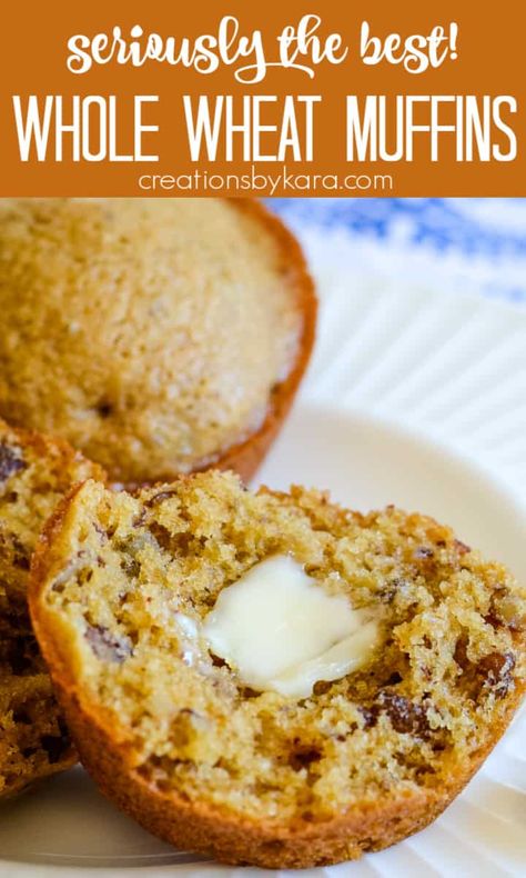 Wheat Muffin Recipes, Wheat Muffins, Whole Wheat Recipes Healthy, Recipes Using Frosted Mini Wheats, Whole Wheat Flour Muffins, Whole Grain Muffins, Whole Grain Muffins Healthy, Whole Wheat Recipes, Whole Wheat Muffins Healthy