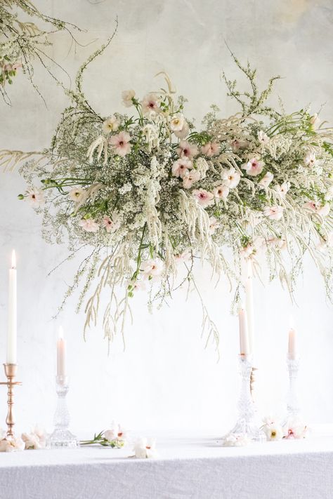 Light and fluffy floral clouds, perfect for a hanging installation Floral Clouds, Hanging Flowers Wedding, Hanging Flower Arrangements, Flower Cloud, Hanging Centerpiece, Hanging Installation, Hanging Clouds, Flowers And Greenery, Cotswolds Wedding