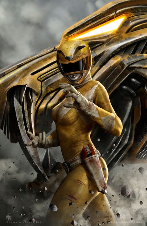 Mighty Morphin' Yellow Ranger - Carlos Dattoli Power Rangers Yellow, Power Rangers Poster, Power Rangers 2017, Yellow Ranger, Power Rangers Fan Art, All Power Rangers, Power Rangers Art, Go Go Power Rangers, Green Ranger