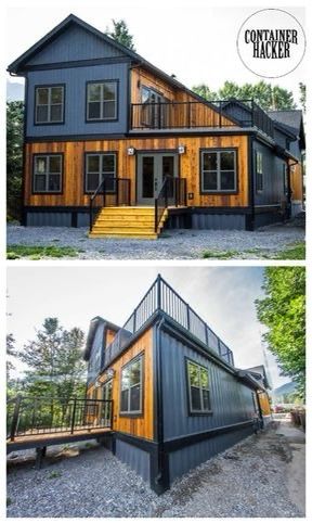 Different Types Of Houses, Shipping Container Home Designs, Shipping Container House Plans, Container Houses, Container Buildings, Building A Container Home, House Luxury, Container House Plans, Casa Container