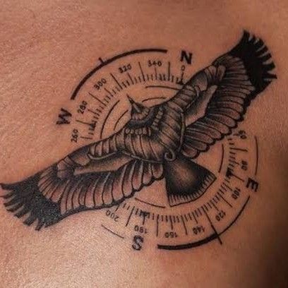 Albatross Tattoo Design, Only Angel Tattoo, Albatross Tattoo, Only Angel, Basic Tattoos, Angel Tattoos, Knuckle Tattoos, Compass Tattoo Design, Men Tattoos Arm Sleeve