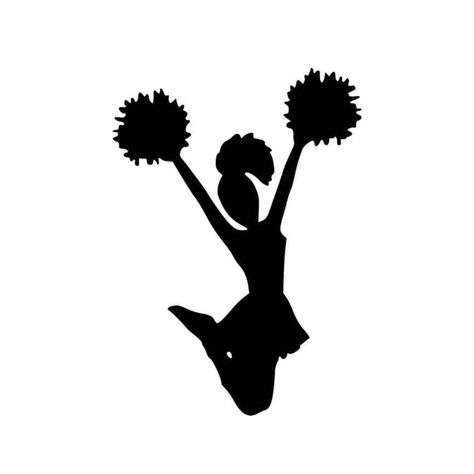 Cheerleader Silhouette, Cheerleader Clipart, Cheerleader Svg, Silhouette Art, Digital Svg, Bird Drawings, Silhouette Svg, Svg Files For Cricut, Digital Download Etsy