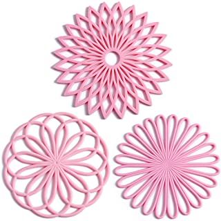 Amazon.com: pink kitchen pan set Electric Stove Burner Covers, Kitchen Hot Pads, Kitchen Pans, Silicone Trivet, Dinner Room, Hot Dishes, Fairy Figurines, Silicone Mat, Pots Pans