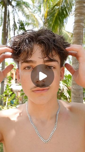 Elijah Forcier on Instagram: "Middle part hairstyle Tutorial🏝️ #hairstyles #hairtutorial #hairtransformation #hairideas #hairvideo #mensgrooming #hair #barber" Middle Part With Mid Taper, Elijah Forcier Middle Part, How To Middle Part Hair Men, Middle Part 360 Men, Drop Fade Long Hair, 2b Hairstyles Men, Two Block Middle Part, How To Style Middle Part Hair, Flow Middle Part