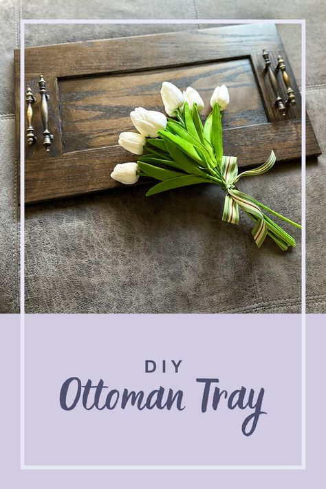 If you’re looking for your next rustic decor DIY, look no further! @southerncrushathome shows us how she took a thrifted cabinet door from drab to fab and transformed it into a beautiful ottoman tray with the help of Watco Butcher Block Oil + Stain. Diy Ottoman Tray, Large Ottoman Tray Wood, Next Living Room, Butcher Block Oil, Old Cabinet Doors, Diy Ottoman, Diy Rustic Decor, Staining Cabinets, Ottoman Tray