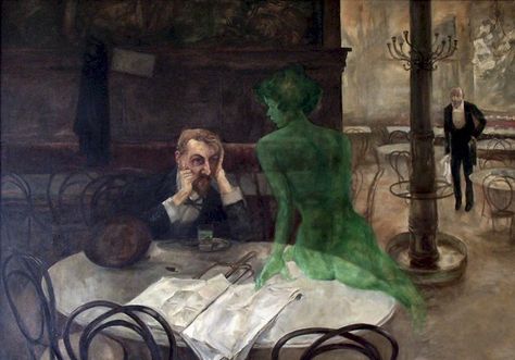 The Absinthe Drinker, Absinthe Drinker, Green Fairy Absinthe, Bel Art, Art Ancien, Wow Art, Historical Art, Absinthe, Art Appreciation