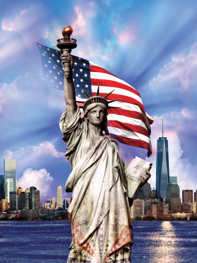 Americana Digital Panel 34" x 45" Patriotic Pictures, American Flag Wallpaper, Hoffman Fabrics, I Love America, God Bless The Usa, United States Flag, Love America, Proud To Be An American, The Statue Of Liberty