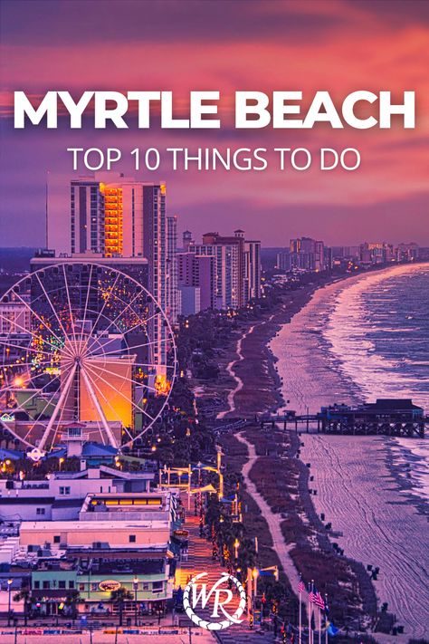 Are you searching for a quality vacation spot with a ton of variety? Then, Myrtle Beach is the place to be! Located in the beautiful state of South Carolina, Myrtle Beach invites all to explore breathtaking beaches, experience thrilling entertainment and visit one-of-a-kind attractions. South Carolina Myrtle Beach, Myrtle Beach Things To Do, Myrtle Beach Attractions, Myrtle Beach Trip, Myrtle Beach Boardwalk, Broadway At The Beach, South Carolina Travel, Myrtle Beach Vacation, Orlando Beach