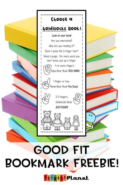 Awesome Mentor Text and Bookmark Freebie for teaching students how to choose Good Fit Books! #reading #goodfitbooks #bestresourceever Good Fit Books, Book Bookmark, Teacher Freebies, Kindergarten Language Arts, Elementary Library, Classroom Freebies, Teaching Students, Library Lessons, Mentor Texts