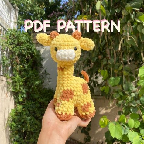 CROCHET PDF PATTERN: Baby Giraffe Crochet toys patterns free amigurumi #crochettoyspatternsfreeamigurumi #crochet #crochettoy #crochetpattern #crochetpatterns 1.733 Yellow Crochet Toys, Crochet Patterns Giraffe, How To Crochet A Giraffe, Free Fluffy Crochet Patterns, Free Giraffe Crochet Pattern, Giraffe Amigurumi Free Pattern, Giraffe Crochet Pattern Free, Cute Crochet Animals Free Pattern, Thick Yarn Crochet Patterns