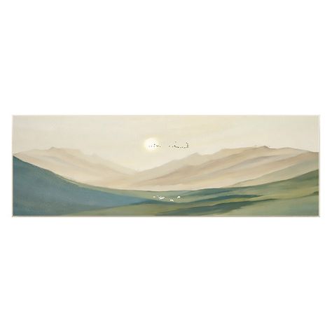 Sage Green Wall Art Abstract Mountain Landscape Painting - Etsy Canada