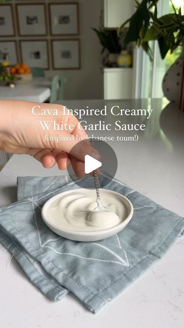 MacKenzie Smith on Instagram: "If you’re like me and want to drizzle Cava’s Lebanese Inspired Toum sauce/dressing on everything - then get excited!! This creamy white garlic sauce is probably the best sauce I’ve ever had. It’s perfect for salads, pita wraps, rice bowls and more. It’s of course Inspired by Traditional Lebanese Toum, only Cava’s Dreamy Creamy Garlic Sauce is looser with a more drizzle-riffic consistency. It’s the bomb and you’re going to love having a batch of this sauce in your fridge!

Comment “Garlic Girly” to get the full recipe sent straight to your inbox!

Here’s what you’ll need; 

⭐️ Fresh Garlic cloves
⭐️ Lemon juice
⭐️ Kosher Salt
⭐️ Aquafaba (the liquid from a can of chickpeas)
⭐️ Canola Oil

Or get the full recipe through the link in my bio here - https://grilled Cava Garlic Sauce, Toum Sauce, White Garlic Sauce, Pita Wraps, Mackenzie Smith, Pita Wrap, Garlic Sauce Recipe, Creamy Garlic Sauce, White Sauce