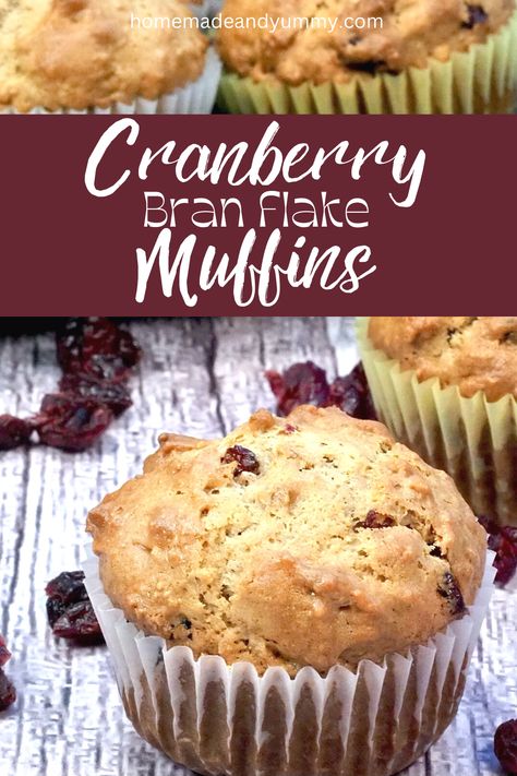 Cranberry Bran Flake Muffins are so easy to make. They even have a touch or orange. Perfect for breakfast, lunch, brunch and snacks. ##muffinrecipe #branmuffins ##branflakes #easycranberrymuffins #driedcranberries #brancereal Bran Flake Muffins, Cranberries Recipes, Brunch Favorites, Bran Flakes, Flake Recipes, Pastries Recipes, Sweet Bakes, Tin Recipes, Breakfast Recipes Sweet