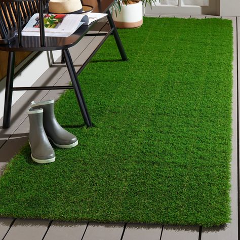 The Vista indoor/ outdoor area rug is an artificial grass carpet made with the natural look and texture of lush turf but with all the aesthetics of a plush shag. Grass Carpet Indoor, All The Aesthetics, Artificial Grass Mat, Fake Lawn, Artificial Grass Rug, Artificial Grass Carpet, Camping Rug, Grass Rug, Grass Carpet