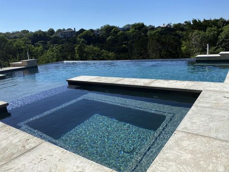 Tahoe Blue Stonescapes, Stonescapes Mini Pebble, Pool Tile And Coping, Wood Landscaping, Pool Finishes, Pool Tile, Pool Ideas, Pool Designs, Landscaping