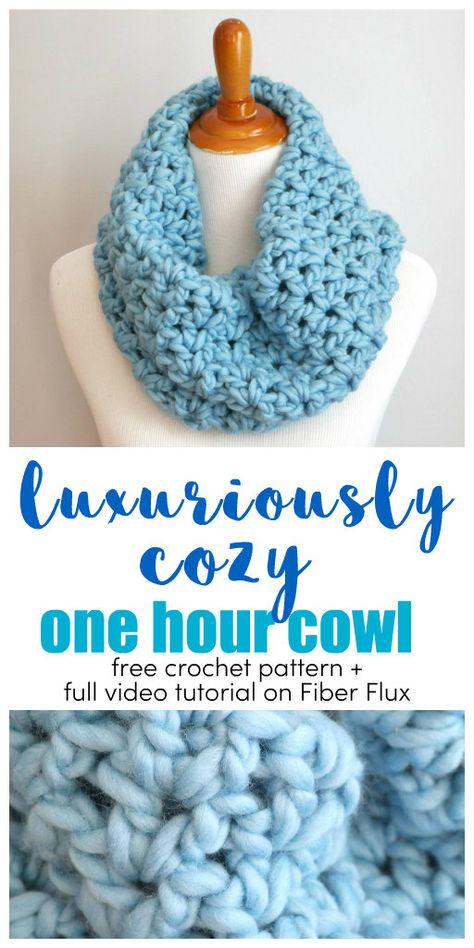 Crochet Cowl Free Pattern, Crochet Cowls, Crochet Cowl Pattern, Crochet Scarf Pattern Free, Crochet Infinity Scarf, Cowl Pattern, Crochet Motifs, Scarf Crochet Pattern, Crochet Cowl