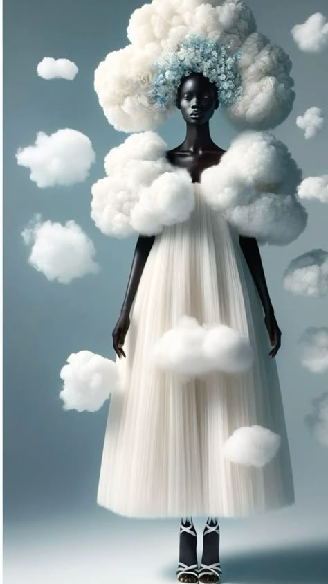 Cloud Halloween Costume, Cloud Goddess, Surrealist Fashion, Cloud Fashion, Cloud Costume, Cloud Dress, Disney Outfits Women, Clever Halloween Costumes, Creative Costumes