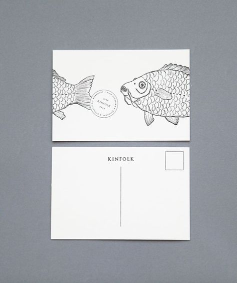 kinfolk papers - Amanda Jane Jones Cool Postcard Design, Simple Postcard Design, Typography Card Design, Cute Postcard Design, Sellsheet Design, Post Card Design Ideas, Postcard Back Design, Postcard Illustration Design, Post Card Illustration