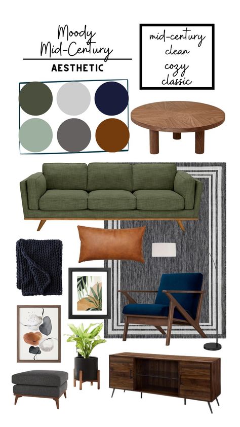 Project Photos — Armadillo Decor | Interior Decor Mid Century Modern Interior Design, Mid Century Modern Interiors, Mid Century Modern Living Room, Room Color Schemes, Brown Living Room, Decoration Inspiration, Living Room Inspo, New Living Room, Couches Living Room