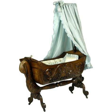 Cradle Italian Grotto, Antique Crib, Antique Nursery, Cradles And Bassinets, Doll Crib, Baby Cradle, Prams And Pushchairs, Victorian Furniture, Baby Bassinet