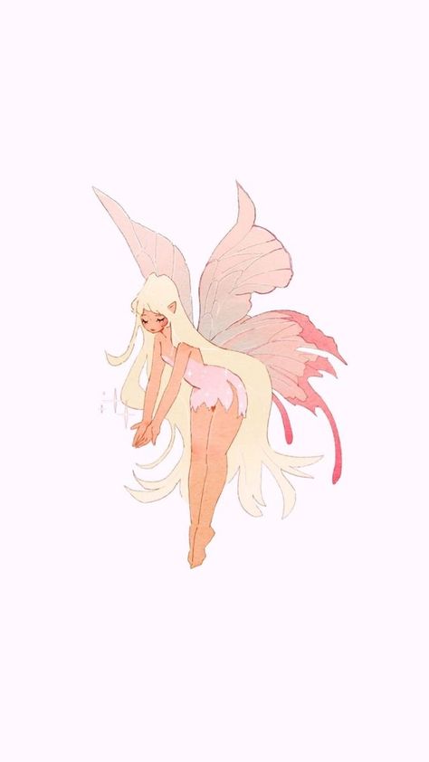 Fairies Drawing Aesthetic, Fairy Pin Up, Blonde Fairy Art, Fairy Drawing Reference, Aesthetic Fairy Wallpaper, Pixie Illustration, Fictional Characters Art, Chibi Fairy, Fairy Wings Drawing