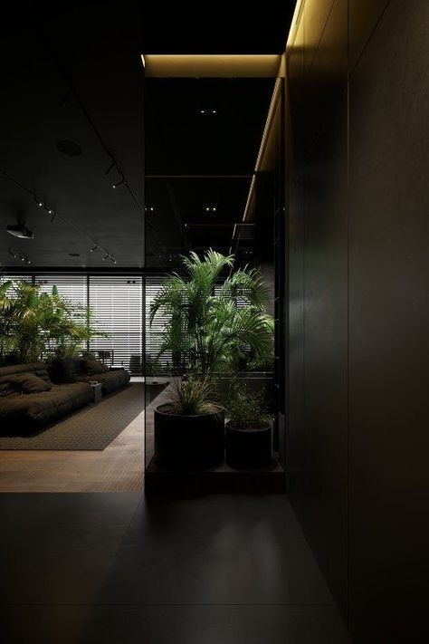 Twilight House, Aquarium Architecture, Dream House Aesthetic, Luxury Bathroom Master Baths, Neon Bedroom, Dark Modern, Dark House, Dark Home, Concept Home