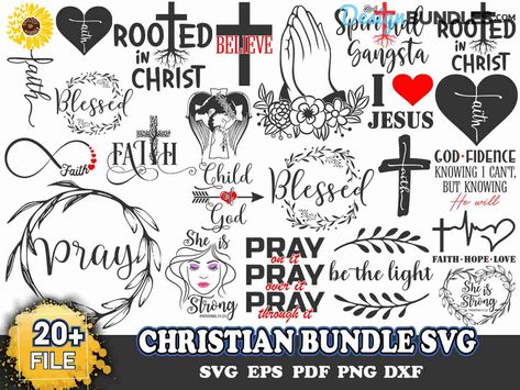 Christian Bundle Svg, Spiritual Svg, Bible Verse Svg - Link Product: https://bestdesignbundle.com/product/christian-bundle-svg-spiritual-svg-bible-verse-svg/ | Price: 4.99 Check more at https://bestdesignbundle.com/product/christian-bundle-svg-spiritual-svg-bible-verse-svg/ Spiritual Svg, Cricket Machine, Christian Decals, Bible Verse Svg, Bible Quotes Images, Encouraging Bible Verses, Decorative Stitching, Quotes Images, Digital Illustrations