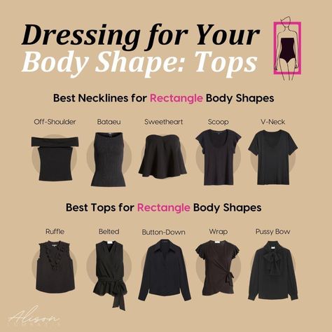 Dressing For Your Body Shape, Rectangle Body Shape Workout, Rectangle Body Shape Fashion, Body Type Clothes, Rectangle Body Shape Outfits, Minimalistic Boho, Wardrobe Aesthetic, Inverted Triangle Body Shape, Rectangle Body Shape