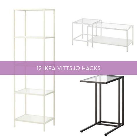 The IKEA VITTSJO is an incredibly versatile piece of furniture. Check out some ways you can hack it this weekend! Vittsjo Hack, Ikea Vittsjo, Ikea Ideas, Decorating Bathroom, Room Of One's Own, Diy Ikea Hacks, Bella Vista, Furniture Makeovers, Interior Design Diy