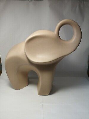 LARGE LAURENTIENNE POTTERY Laurentian St Jerome Quebec MCM Elephant Sculpture $75.69 - PicClick Abstract Animal Sculpture, Abstract Pottery, Animal Pottery, Pottery Diy, Carved Wooden Animals, Dark Trim, St Jerome, Artisan Pottery, Ceramic Elephant