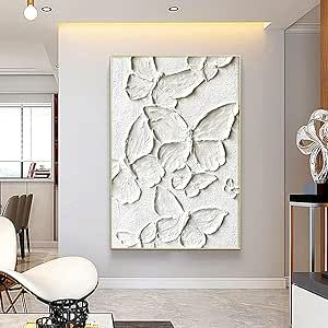 Modern Texture, Wall White, Painting Canvas Wall, Oil Painting Canvas, Art Butterfly, Butterfly Canvas, Texture Abstract, Textured Canvas Art, Textured Painting