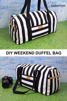 Duffel Bag Pattern, Weekender Bag Pattern, Duffle Bag Patterns, Diy Sy, Diy Bag Designs, Bags Crochet, Diy Bags Purses, Sac Week End, Bag Sewing