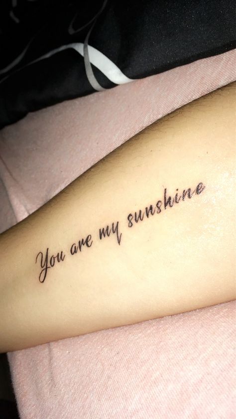 You Are My Sunshine Tattoo, My Sunshine Tattoo, Daughters Tattoo, Micro Tattoo, Tattoos Forearm, Sunshine Tattoo, Half Sleeve Tattoos Forearm, Mom Daughter Tattoos, Pineapple Rum