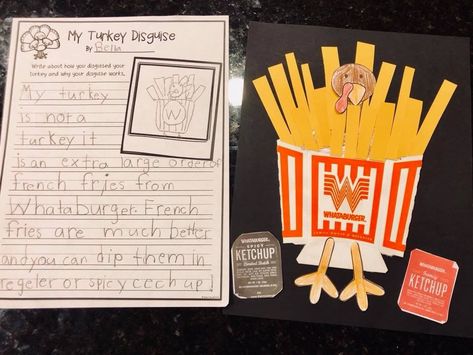 Disguise A Turkey Ideas Kids, Disguise Turkey, Teaching Thanksgiving, Turkey Ideas, Turkey Disguise Project, Turkey Project, Turkey Disguise, School Craft, French Fries