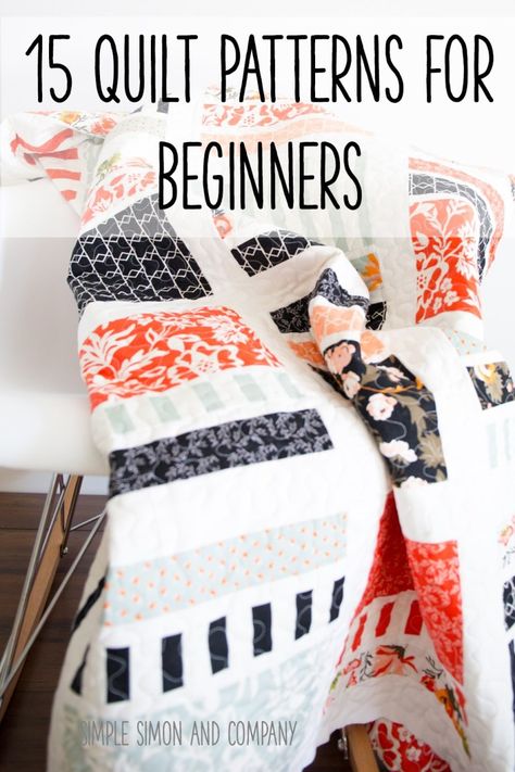 2016's Top 16 - Simple Simon and Company Quilt Patterns For Beginners, Beginner Quilt Patterns, Easy Quilt Patterns, Beginner Sewing Projects Easy, Quilting For Beginners, Free Quilting, Quilting Tips, Sewing Projects For Beginners, Easy Quilts