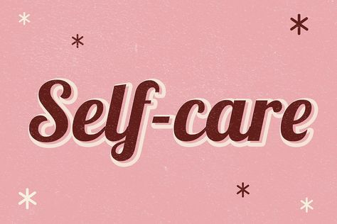 Self-care retro word typography on a pink background | free image by rawpixel.com / nook Word Typography, Pattern Typography, Free Illustration Images, Love Pattern, Casual Shirt Women, Spoken Word, Backgrounds Free, Casual Shirt, Pink Background