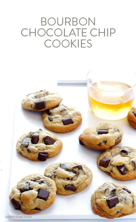 Bourbon Cookies, Bourbon Chocolate, Bourbon Recipes, Chocolate Bourbon, Soft Chocolate Chip Cookies, Gimme Some Oven, Best Cookie Recipes, Eat Dessert, Cookies Recipes Chocolate Chip