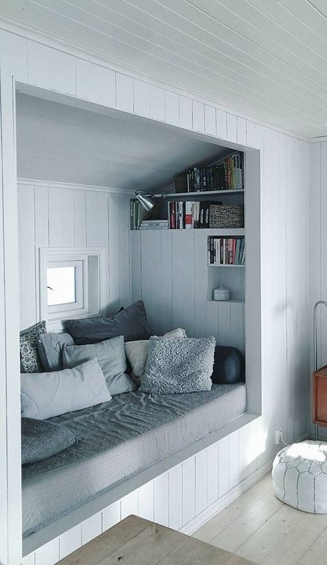 Sleeping Nook, Bed Nook, Attic Renovation, Attic Remodel, Attic Bedroom, Basement Remodel, Cozy Corner, Reading Nook, My New Room