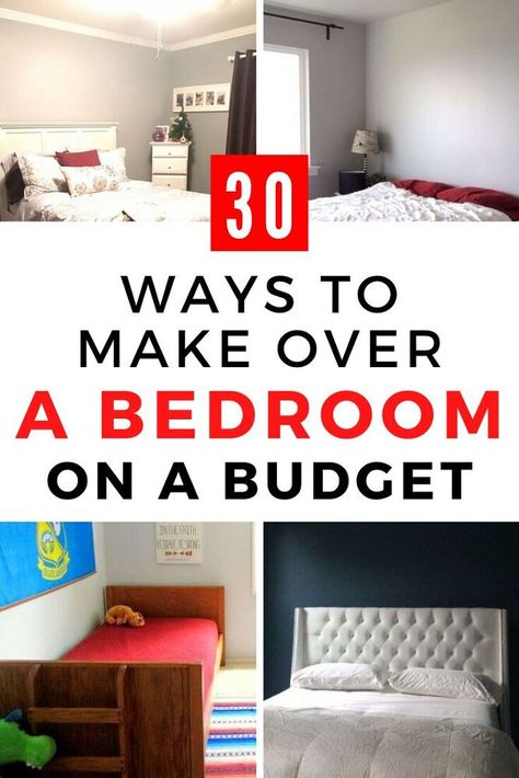 If you're on a tight budget and are looking for cheap, easy or small ways to make over your master or kids bedroom? Check out these before and after bedroom upgrades. #diy #bedroom #makeover Diy Bedroom Makeover, Cheap Bedroom Makeover, Bedroom Upgrades, Budget Bedroom Makeover, Kids Bedroom Makeover, Small Bedroom Makeover, Bedroom Makeover Ideas, Cheap Rooms, Bedroom Upgrade