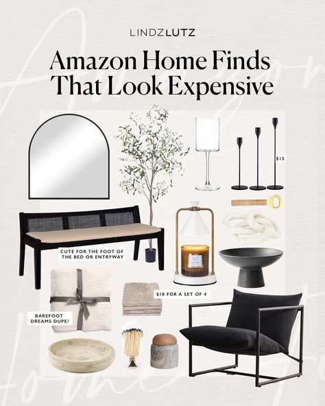 I’m super excited to start sharing more home things with you ladies, and we’re kicking things off with Amazon home finds that look expensive but are totally budget-friendly. I like The post Amazon Home Finds That Look Expensive appeared first on Lindsey Lutz. How To Make Home Look Expensive, Amazon Farmhouse Finds, Amazon Interior Design, Best Amazon Home Finds, Homegoods Finds Home Decor, Amazon Home Decor Finds, Budget-friendly Home Decor Ideas, Make Home Look Expensive, Bougie Amazon Finds