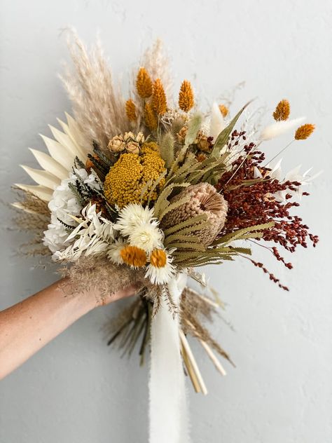 Floor Vase Arrangement, Bud Vases Arrangements, Ace Hotel Wedding, Everlasting Bouquet, Taylor Wedding, Grass Bouquet, Mustard Flowers, Pampas Grass Bouquet, Bridesmaids Bouquet