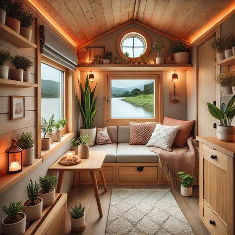 Tiny Home, Big Drama: Could You Live in One? Living Big In A Tiny House, Xl Tiny House, Tiny House Large Windows, Tiny House Big Windows, Tiny House Big Family, Tiny Home Big Windows, Tiny House Big Living, Big Windows, Well Decor