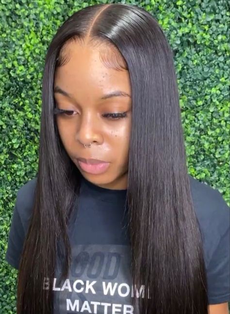 All Hairstyles, Goddess Hairstyles, Sassy Hair, Hair Ponytail, Hair Laid, Ponytail Styles, Middle Part, Hair Life, Short Natural Hair Styles