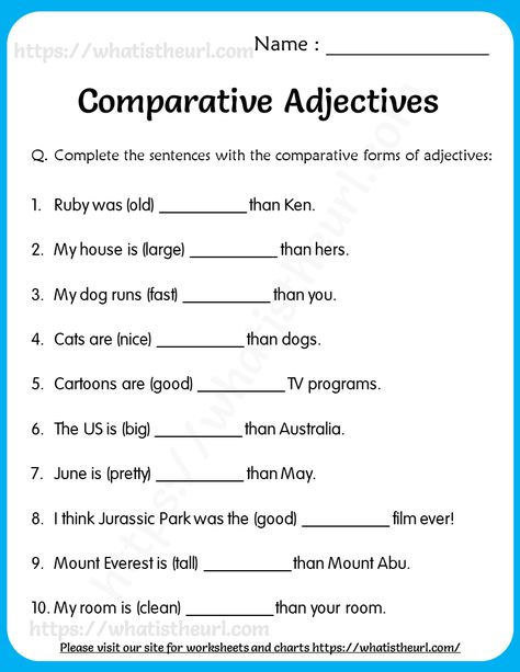 Comparative Adjectives Worksheets for Grade 5 Worksheet On Adjectives Class 5, Comparison Adjectives Worksheets, Degrees Of Adjectives Worksheets, 5 Grade Worksheets, Adjectives Worksheet 2nd Grade, Comparative Adjectives Worksheets, Comparatives And Superlatives Worksheets, Comparatives Worksheet, Comparative Adjectives Worksheet