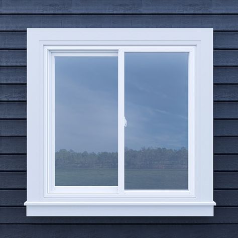 Pella 250 Series 47.5-in x 47.5-in x 3.25-in Jamb Left-operable Vinyl New Construction White Sliding Window Half Screen Included in the Sliding Windows department at Lowes.com Modern Window Casing Exterior, Modern Window Casing, Half Screen, Half Doors, Modern Balcony, Sliding Window, Window Casing, Solar Heating, Modern Windows