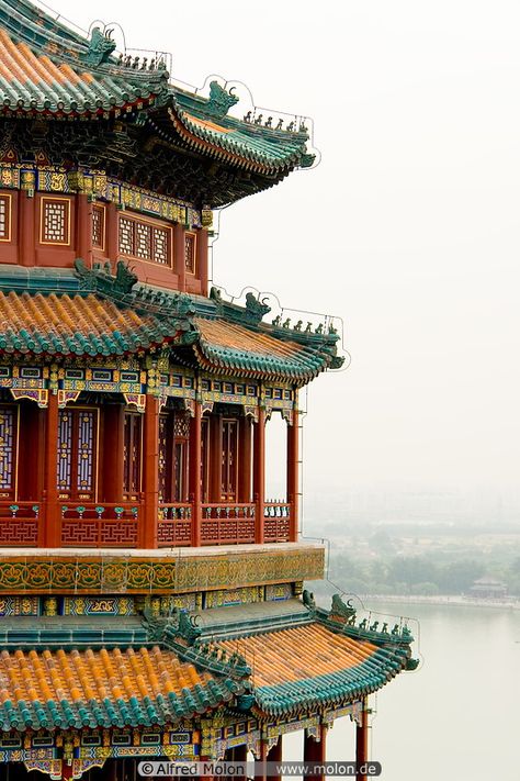 Photo of Buddhist Temple of the Sea of Wisdom. Summer Palace, Beijing, China Imperial China Aesthetic, Chinese Gate, Summer Palace Beijing, Buddhist Pagoda, Chinese Buildings, Imperial China, China Architecture, China Beijing, Japan Architecture