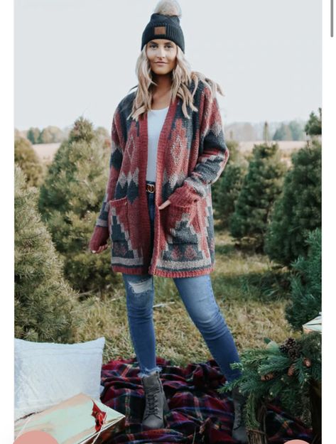 Aztec Print Cardigan Outfit, Aztec Cardigan Outfit, Print Cardigan Outfit, Cardigan Outfit Winter, Winter Cardigan Outfit, Flannel Outfit, Aztec Print Cardigan, Aztec Cardigan, Cardigan Outfit