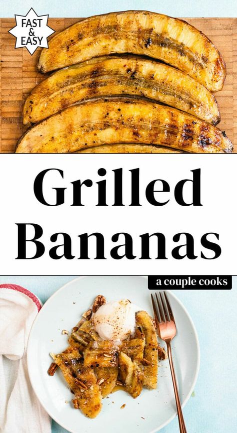 Grill Shack, Cold Dip Recipes, Grilled Bananas, Apple Cobbler Recipe, Grilled Desserts, Banana Dessert Recipes, Vegan Whipped Cream, Apple Cobbler, Grilled Fruit